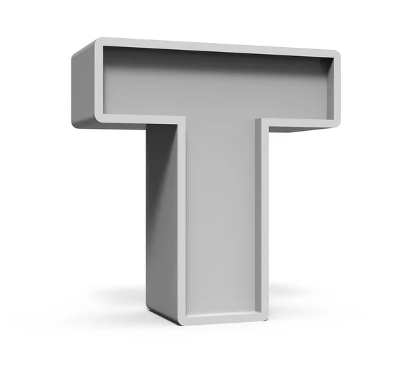 3D betonu litera T — Zdjęcie stockowe