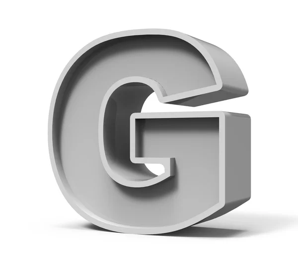 3D concrete letter G — Stockfoto