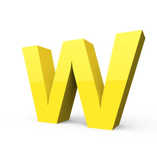 Mat licht gele lettertype W — Stockfoto
