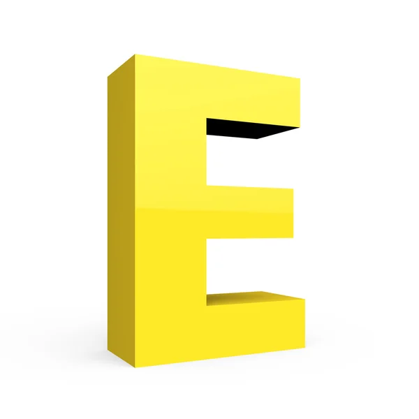 Ελαφριά κίτρινη γραμματοσειρά E — Φωτογραφία Αρχείου