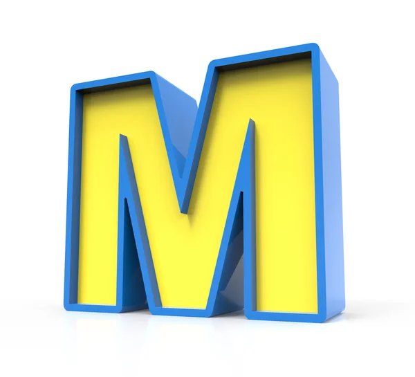 Toylike 3D letra M — Fotografia de Stock