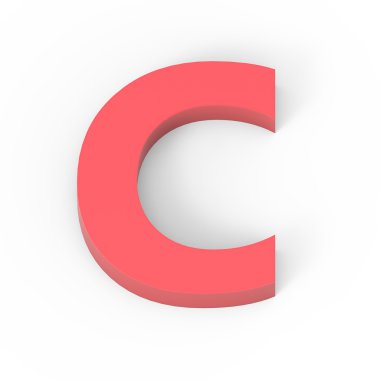 Hafif mat kırmızı yazı tipi C