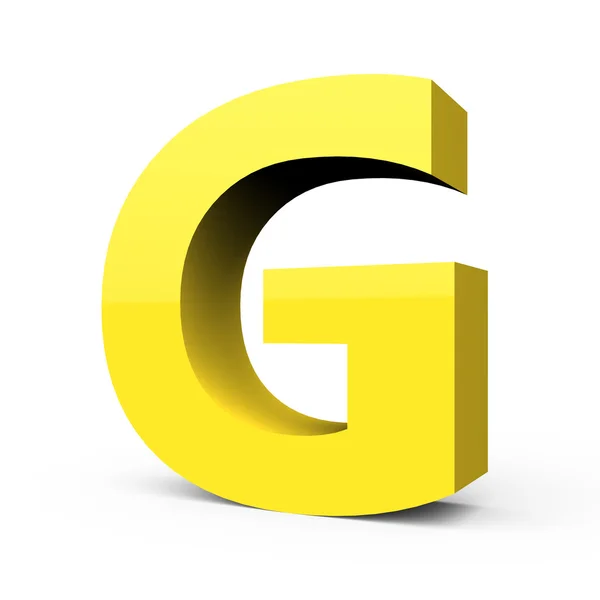 Mat licht gele lettertype G — Stockfoto