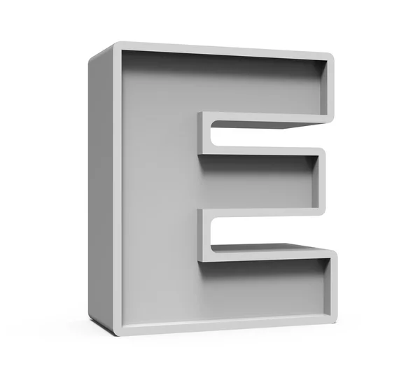 3D concrete letter E — Stockfoto