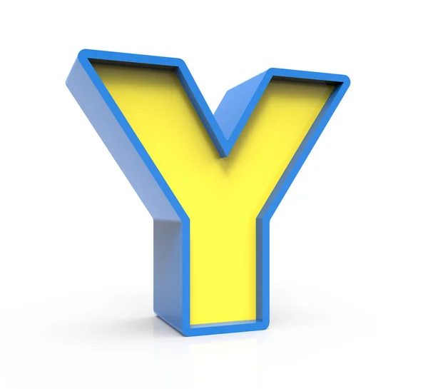 Toylike 3D letra Y — Fotografia de Stock