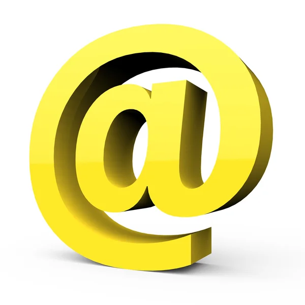 Світло-жовтий символ електронної пошти — стокове фото