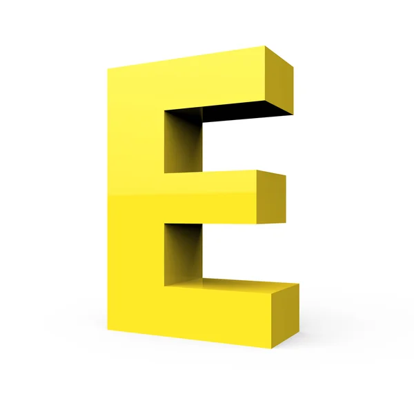 Mat licht gele lettertype E — Stockfoto