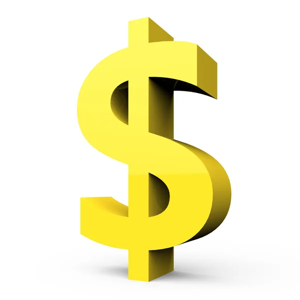 Light yellow dollar sign — Stock Photo, Image