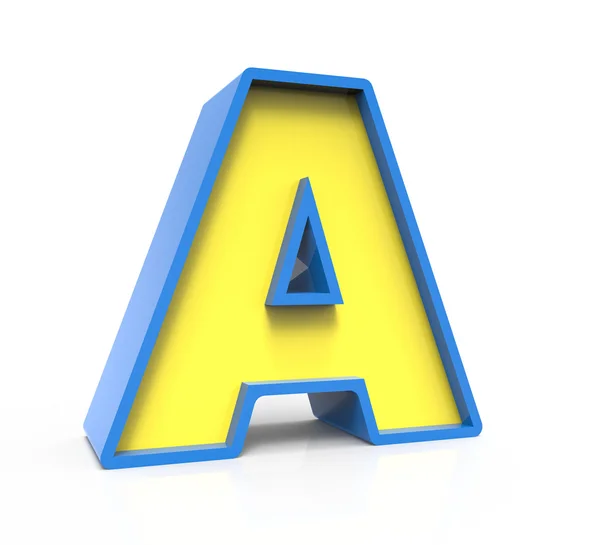 3D іграшкова літера А — стокове фото