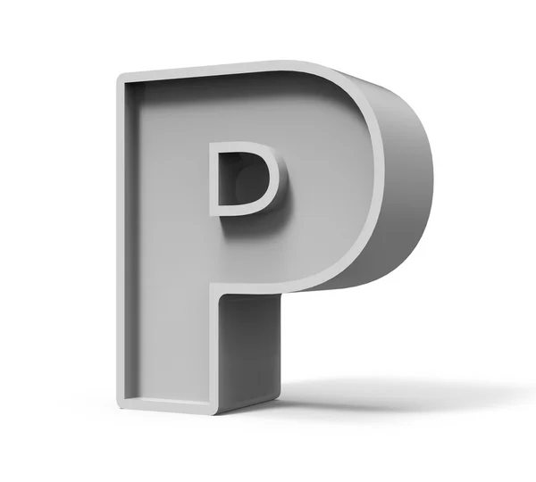 3d конкретная буква P — стоковое фото