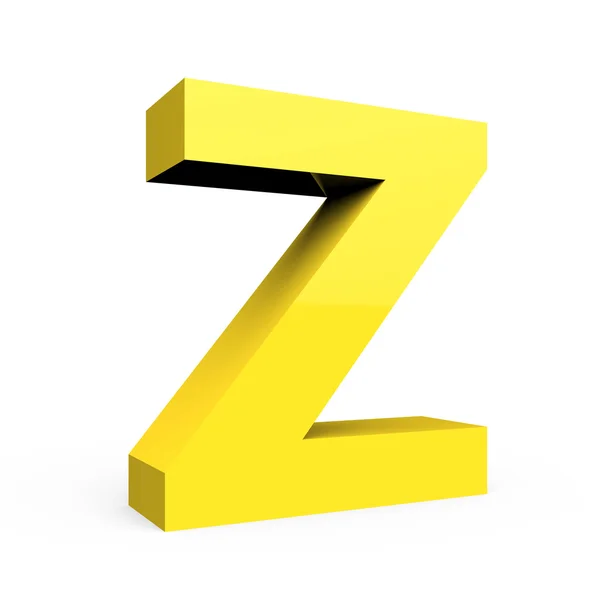 Işık sarı yazı tipi Z — Stok fotoğraf