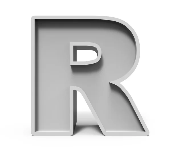 3d 混凝土字母 R — 图库照片