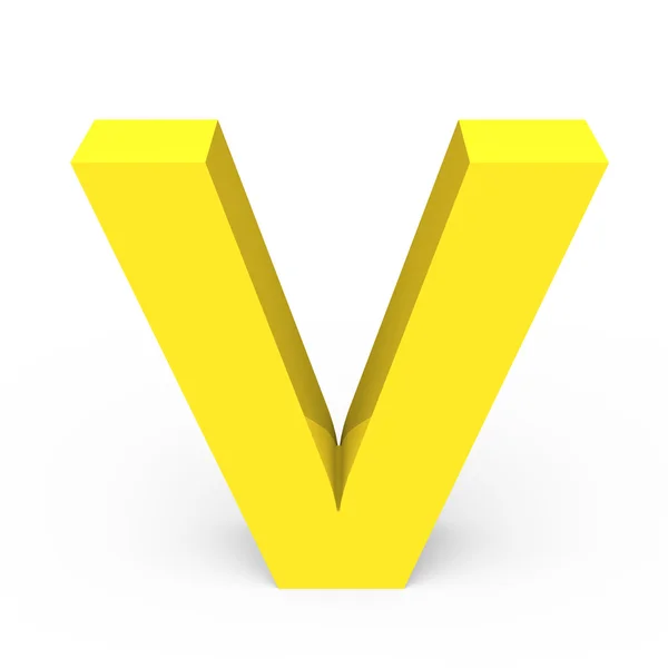 Matowe światło żółte czcionki V — Zdjęcie stockowe