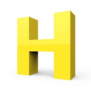 Mat hafif sarı yazı tipi H