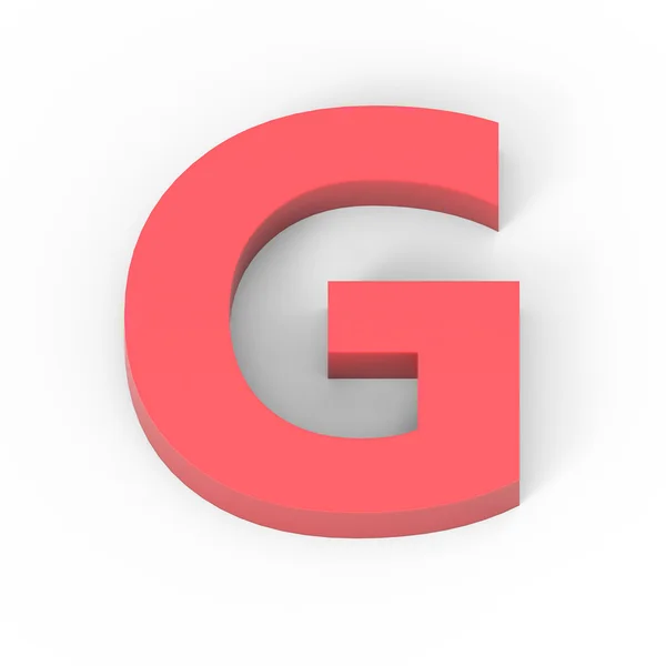 가벼운 무광택 빨간색 글꼴 G — 스톡 사진