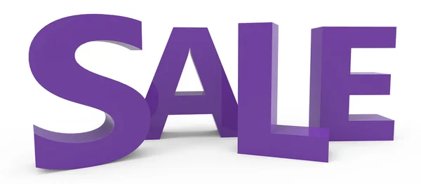 3D рендеринг фиолетовой продажи — стоковое фото