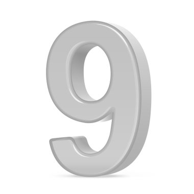 3D gümüş sayı 9