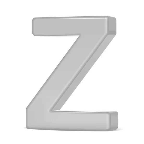 3D ασημένια γράμμα z — Διανυσματικό Αρχείο