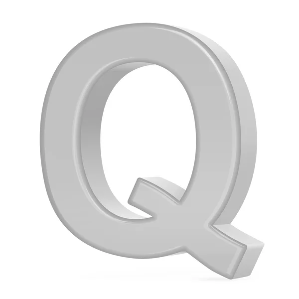 Серебряная буква Q — стоковый вектор
