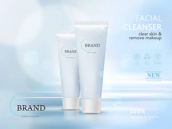 Kontener czyszczenia twarzy — Wektor stockowy