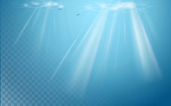 Υποβρύχιο τοπίο με φως του ήλιου — Διανυσματικό Αρχείο