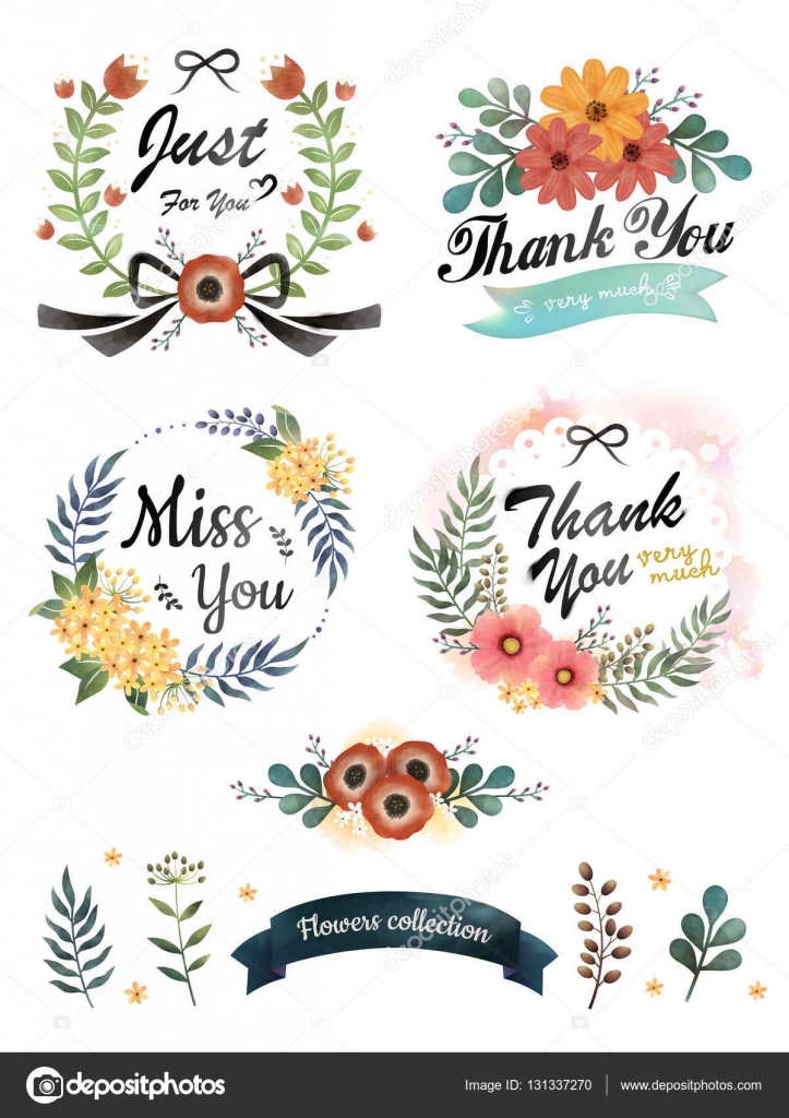 Watercolor Floral Wreath Collection Stock Vector Image By C Hstrongart