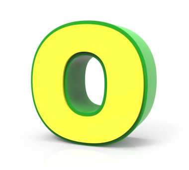 3D oyuncak harf O