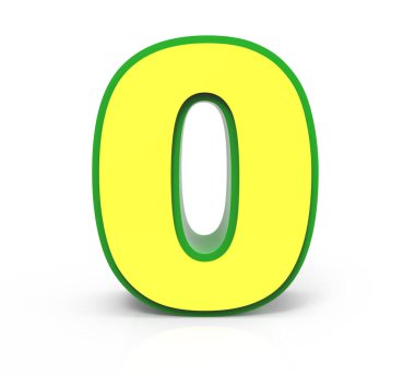 3D Christmas numarası 0