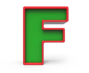 3D Christmas harf F