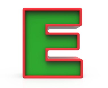 3D Christmas harf E