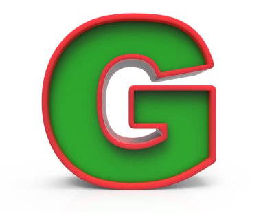 3D Christmas harf G