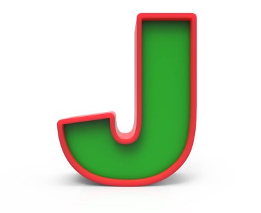 3D Christmas harf J