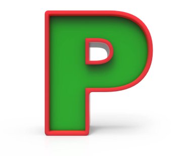 3D Christmas harf P