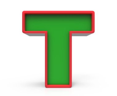 3D Christmas harf T