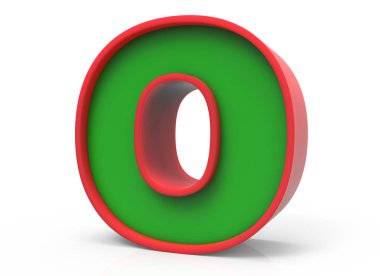 3D Christmas harf O