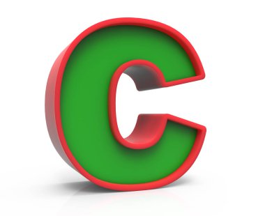 3D Christmas harf C