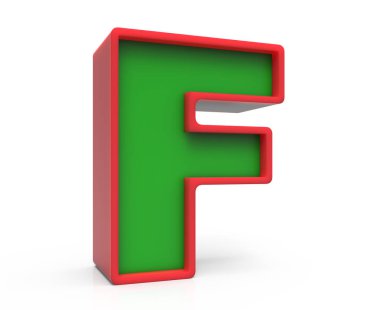 3D Christmas harf F