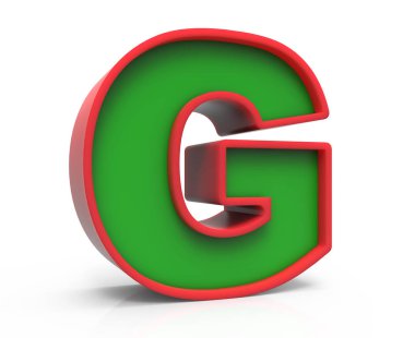 3D Christmas harf G
