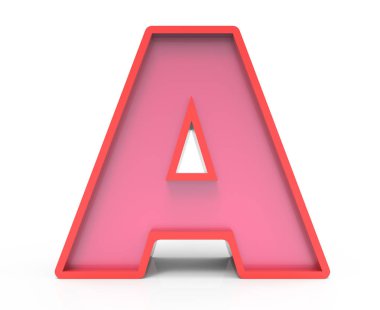 red block letter A