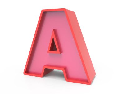 red block letter A