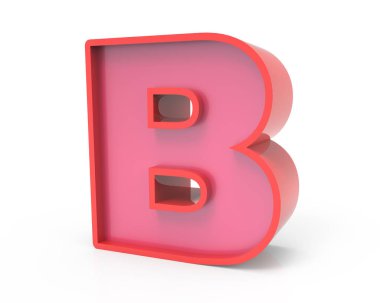 kırmızı blok mektup B