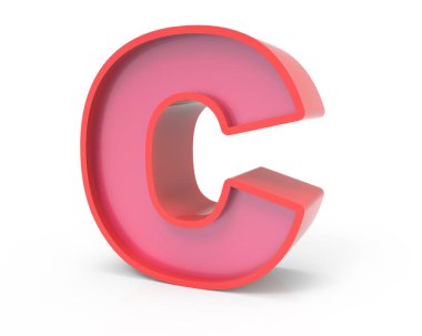 kırmızı blok harf C