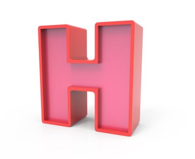 kırmızı blok harf H