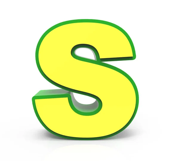 3D toy bokstaven S — Stockfoto
