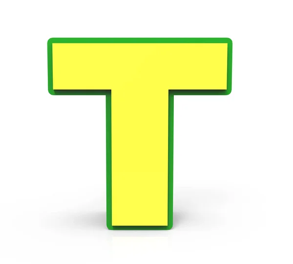 Toy 3D letra T — Fotografia de Stock