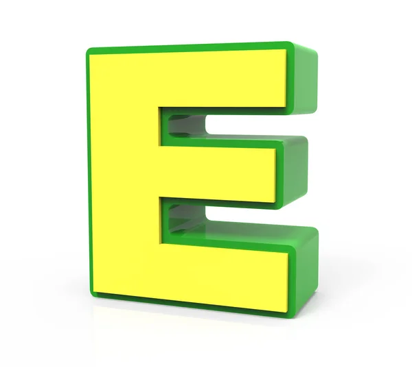 3d 玩具字母 E — 图库照片