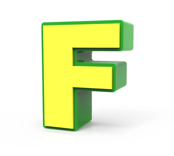 Letra de juguete 3D F — Foto de Stock