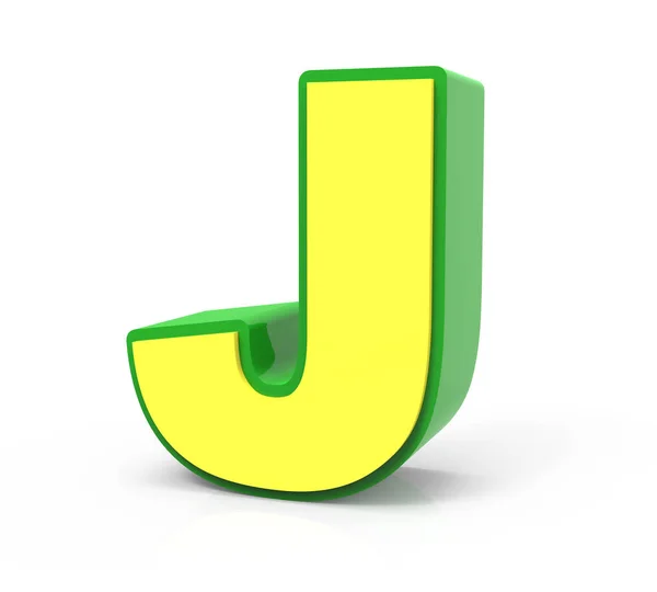 3d 玩具字母 J — 图库照片