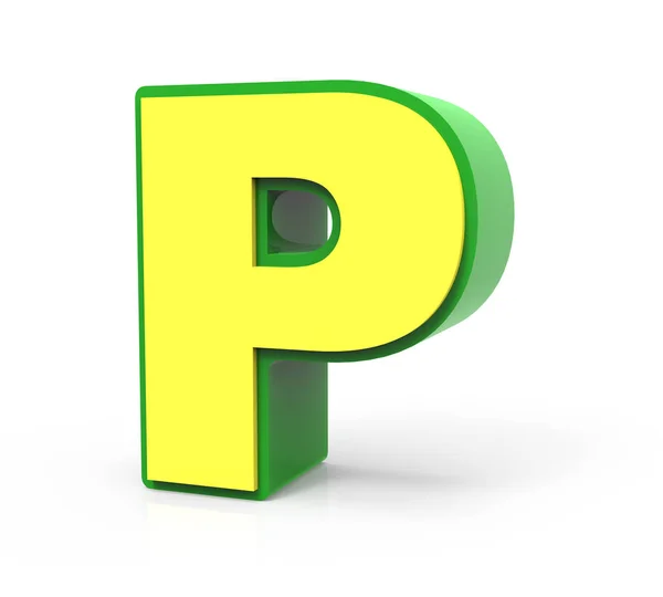 3D toy bokstaven P — Stockfoto