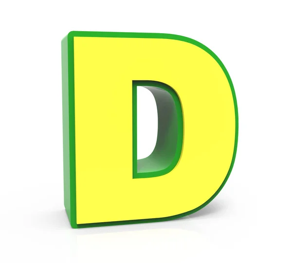 3D іграшковий лист D — стокове фото